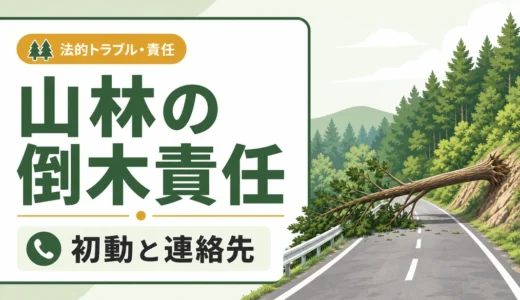 山林の倒木責任は誰にある？道路を塞いだ時の初動と連絡先