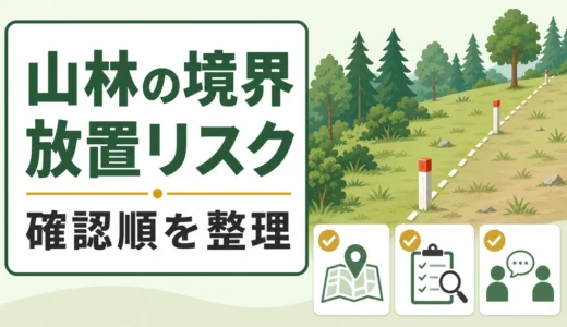 山林の境界トラブルを放置するリスクと確認手順
