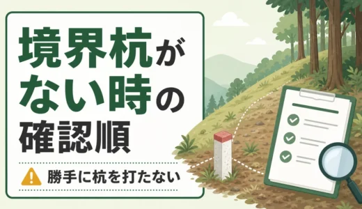山林の境界杭がない時の探し方とやってはいけない対処