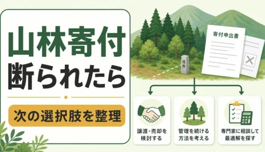 山林をタダであげたい時の手放し方｜寄付を断られた後の選択肢