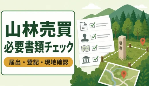 山林売買の必要書類チェックリスト｜取得後の届出と探し方