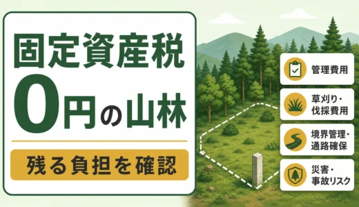 山林の固定資産税がゼロでも残る負担と確認ポイント