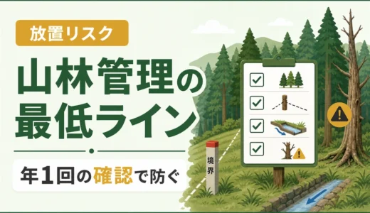 山林管理ができない人の最低限チェックリスト｜放置リスクと相談先