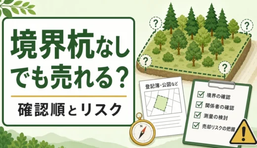 境界杭がない山林は売れる？売却前の確認順と注意点