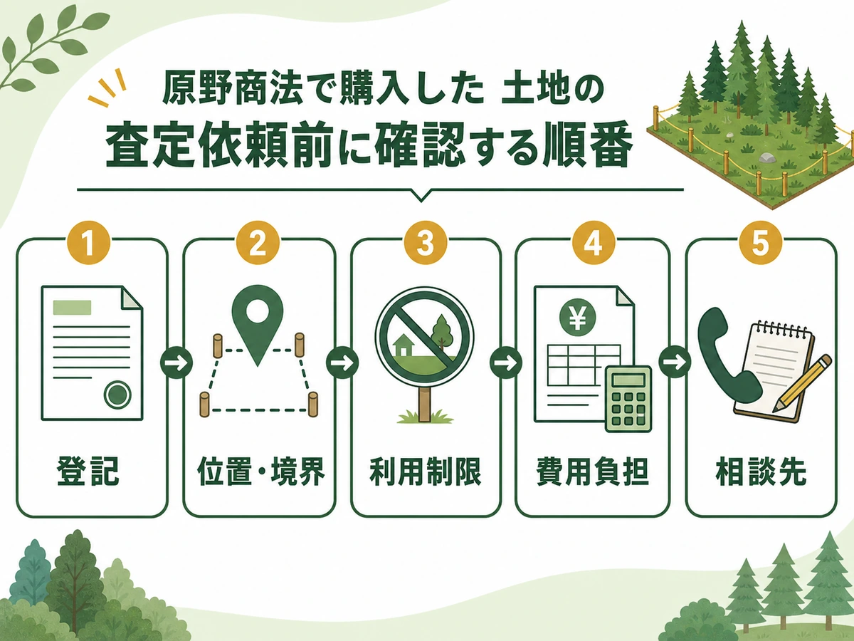 原野商法で購入した土地の査定依頼前に確認する順番