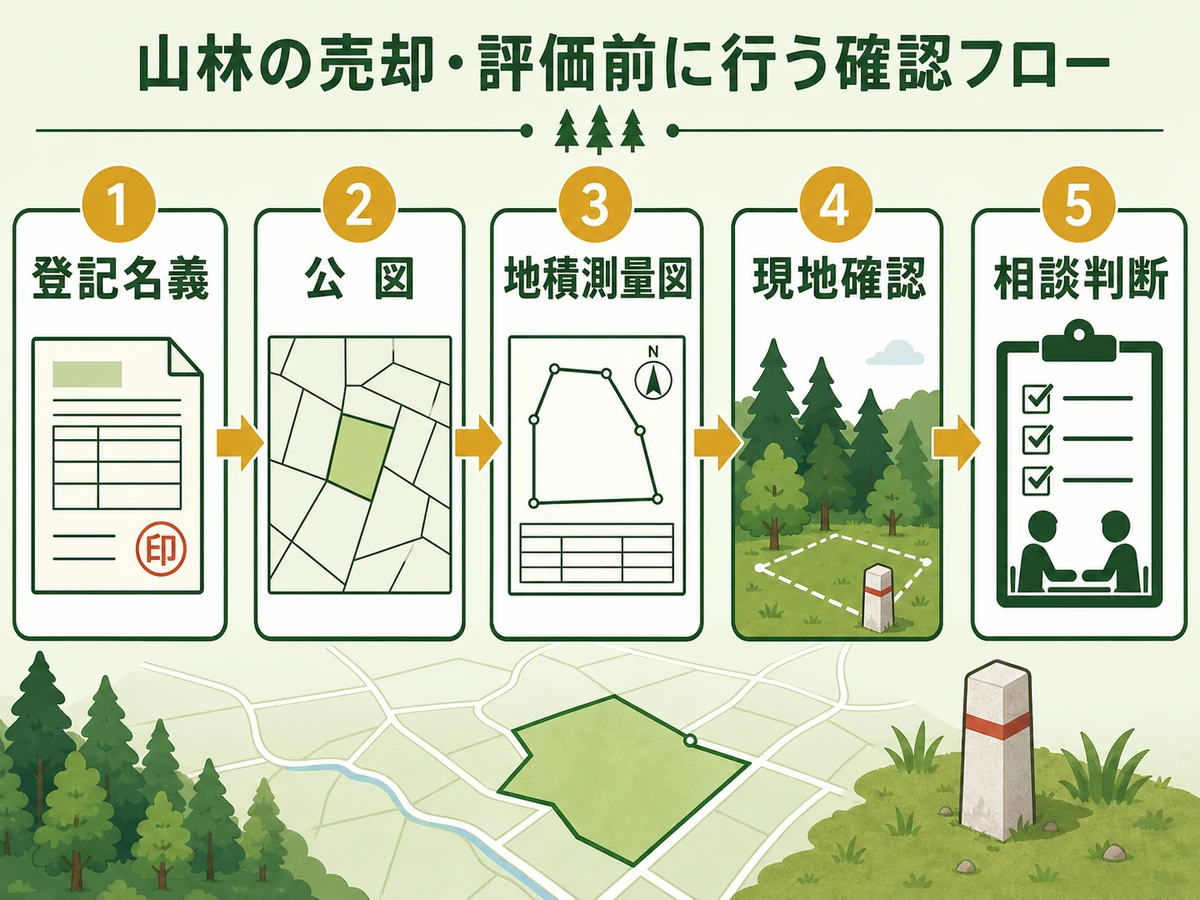 山林査定前に登記名義から相談判断まで確認する流れ