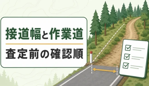 山林査定は接道幅と作業道で変わる｜売却前の確認順