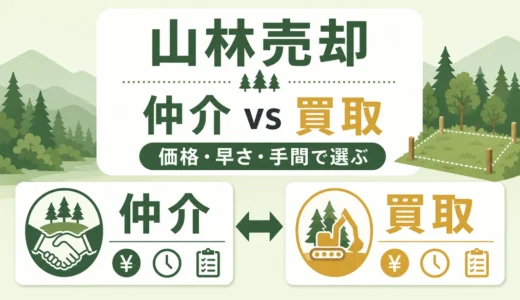 山林売却は仲介と買取どっち？価格・早さ・手間の選び方