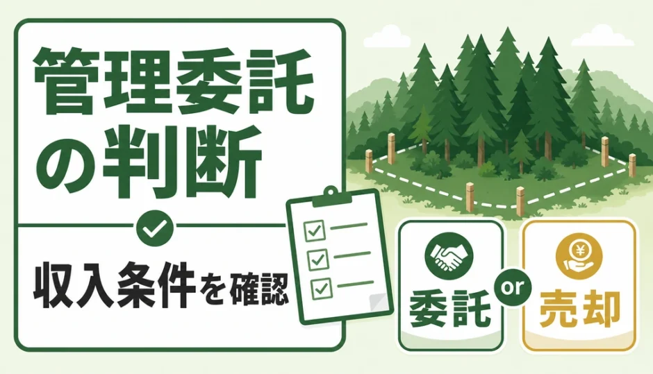 山林の管理委託で収入条件を確認するための図解サムネイル