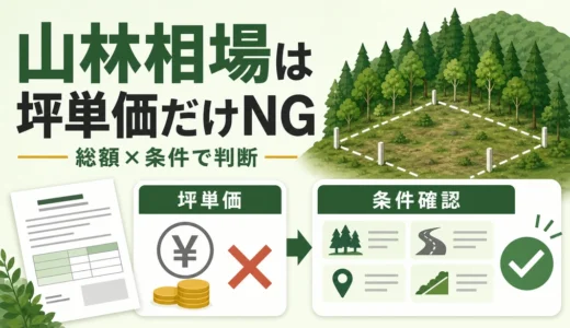 山林の価格相場は坪単価で見ない｜総額と条件の確認順