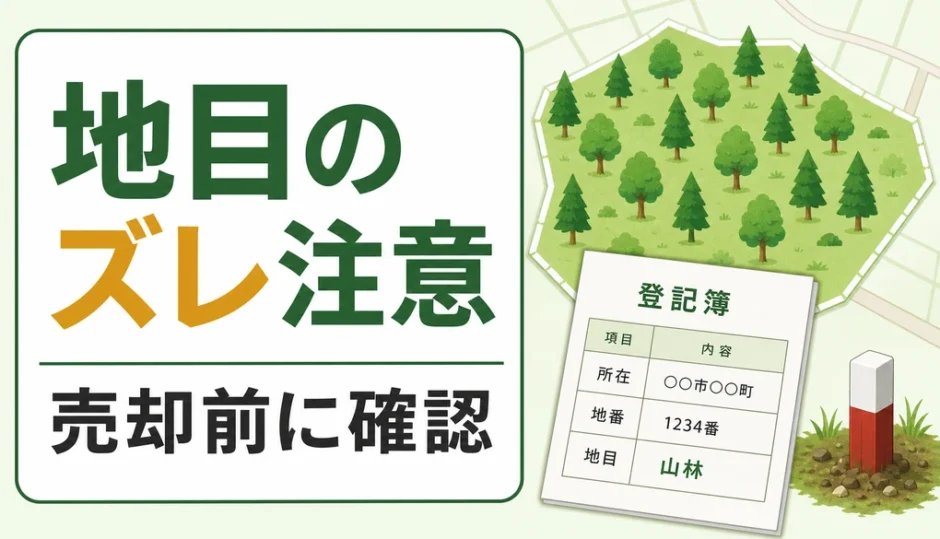 山林の地目と現況のズレを売却前に確認する案内画像