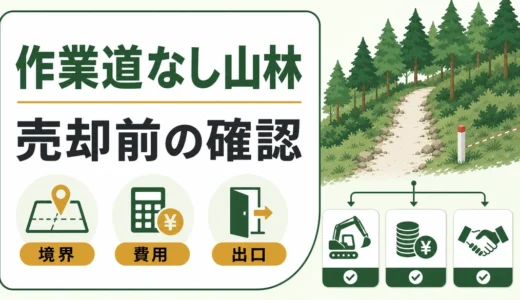 作業道がない山林は売れる？管理と売却前の確認ポイント