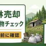 山林売却前に残置物を確認するチェックリストのイメージ