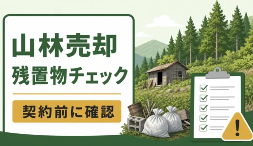 山林売却の残置物チェック｜撤去・現状渡し・契約前の確認順