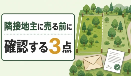 山林を隣接地主に売るには？打診手順と契約前の注意点