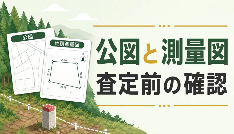 山林査定前に公図と地積測量図を確認する