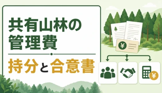共有名義の山林の管理費は誰が払う？持分負担と合意書の作り方