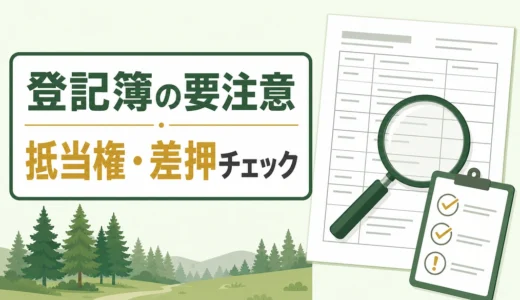 山林の登記簿で抵当権・差押を確認する見方と注意点