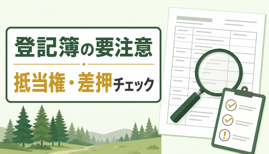 山林の登記簿で抵当権と差押を確認する注意点のサムネイル