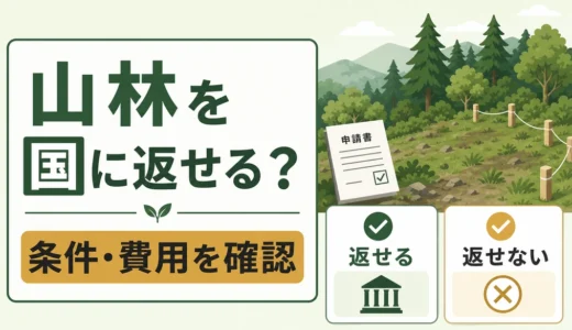 山林を国に返す条件と費用｜国庫帰属制度の判断順