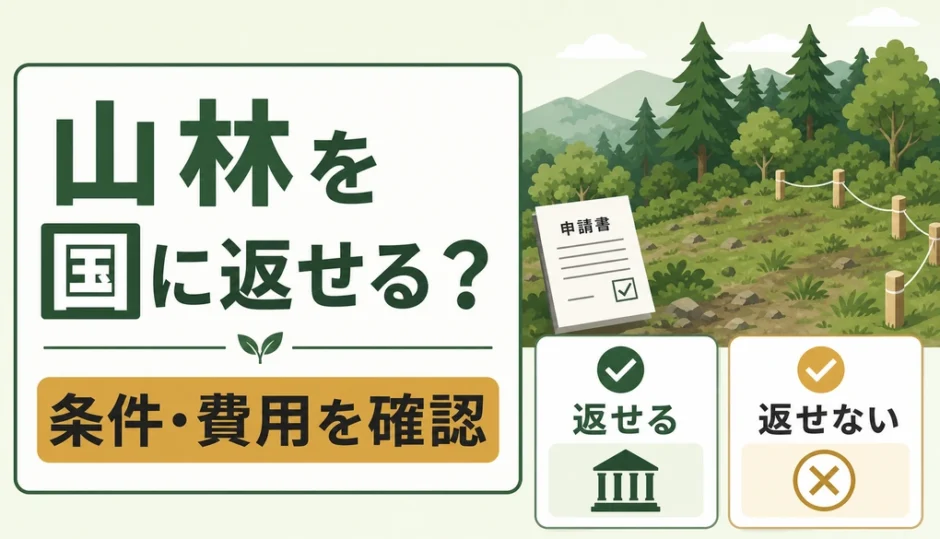 山林を国に返せるか条件と費用を確認する図解サムネイル