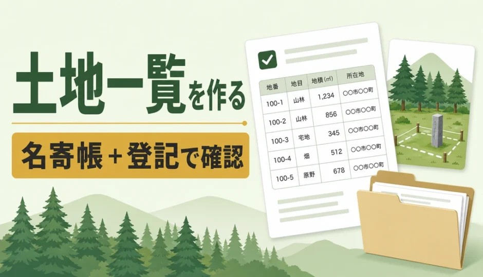 自分名義の山林・土地一覧を名寄帳と登記で確認するサムネイル