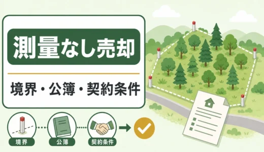 山林は測量なしで売れる？公簿売買の条件と契約前の注意点
