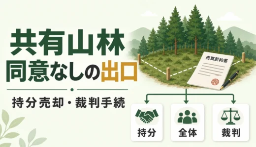 共有名義の山林は同意なしで売れる？持分売却と分割請求の進め方
