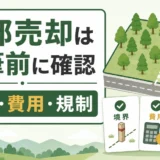 山林の一部売却で分筆前に境界や費用を確認するイメージ