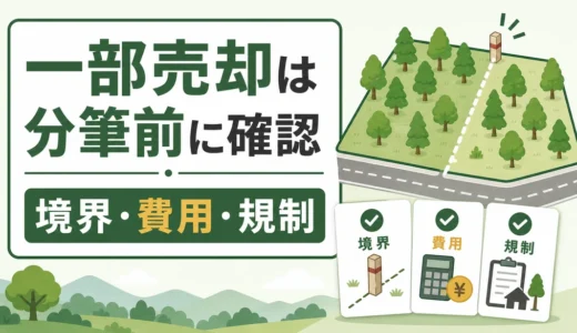 山林の一部売却は分筆前に確認｜費用・境界・規制の注意点