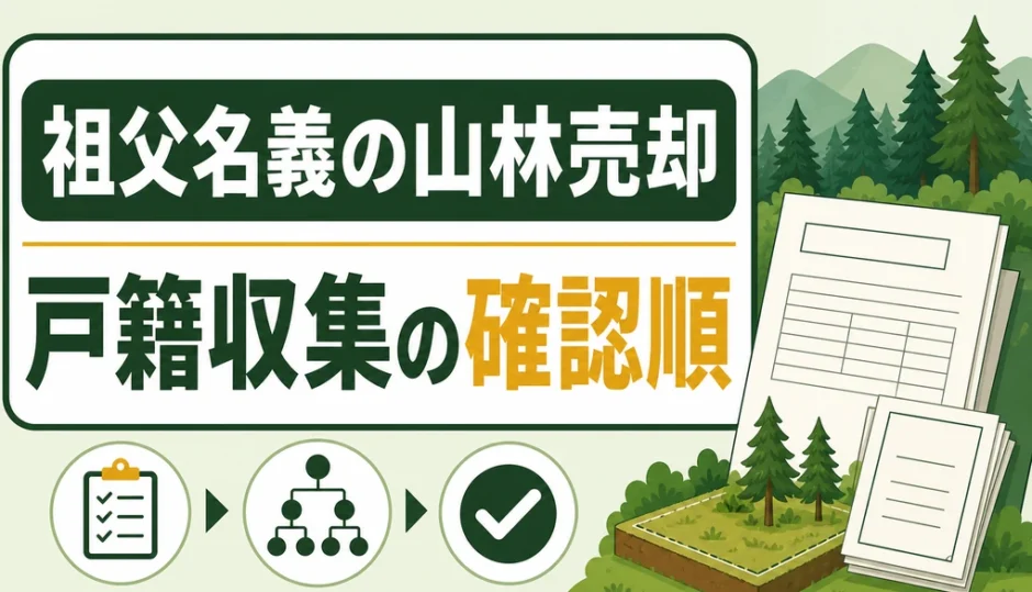 祖父名義の山林売却で戸籍収集の確認順を示すサムネイル