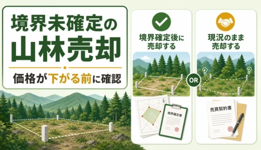 境界未確定の山林売却｜査定価格が下がる理由と確認順