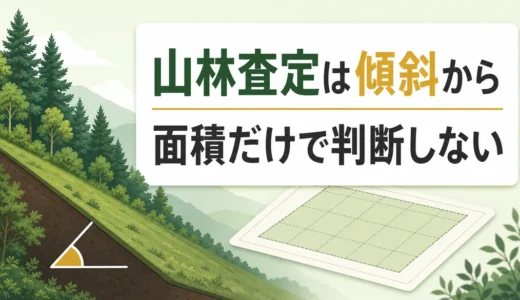 山林査定は傾斜と面積どちらが重要？価格を見る順番