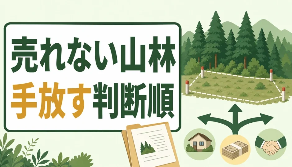 売れない山林を手放す判断順を示すサムネイル