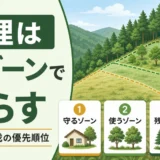 山林の草刈り・間伐を減らす3ゾーン管理のサムネイル画像