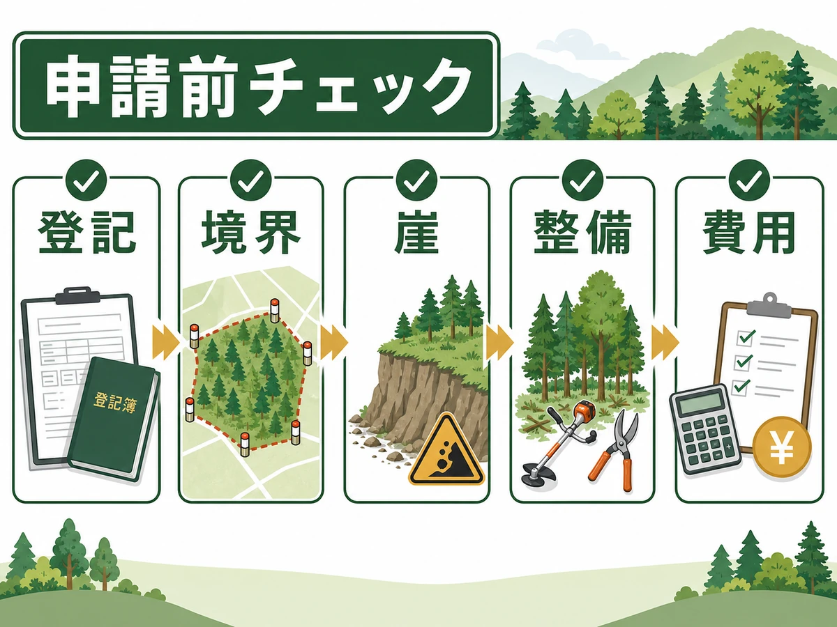 相続土地国庫帰属制度で山林を申請する前に確認する登記・境界・崖・整備・費用