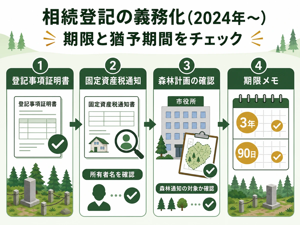 山林の相続登記で最初に確認する資料と期限の流れ