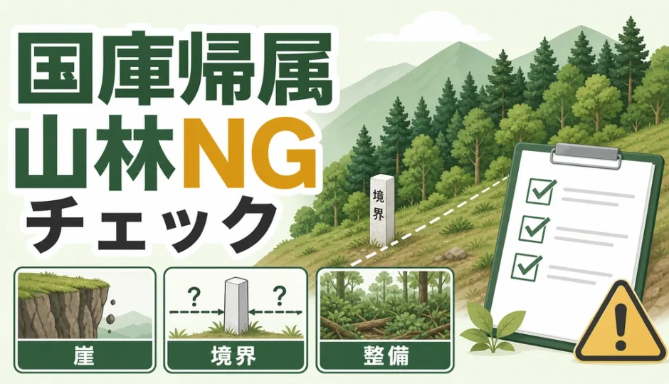 相続土地国庫帰属制度で山林が却下・不承認になりやすい条件のチェック