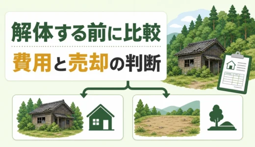 山林の古民家・廃屋は解体すべき？費用の見方と売却判断