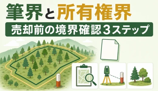 山林の筆界と所有権界の違い｜売却前の境界確認3ステップ