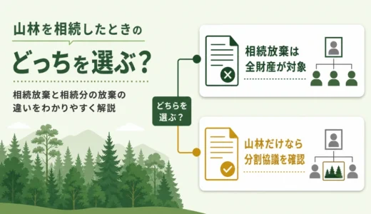 山林だけ手放したいときの相続分の放棄と相続放棄の違い