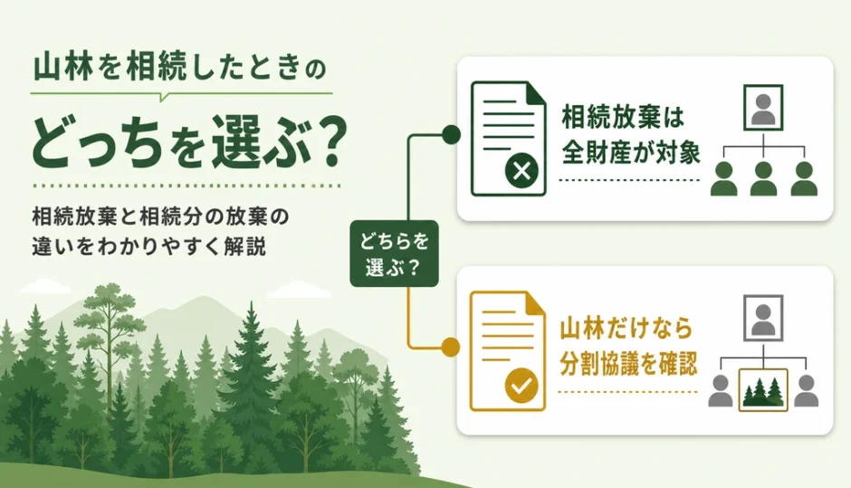 相続放棄と遺産分割の確認ポイントを示す図