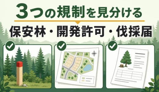 保安林・林地開発許可・伐採届の違い｜山林利用の確認順