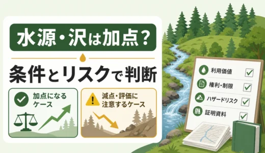 水源・沢がある山林の査定｜価格が上がる条件と注意点