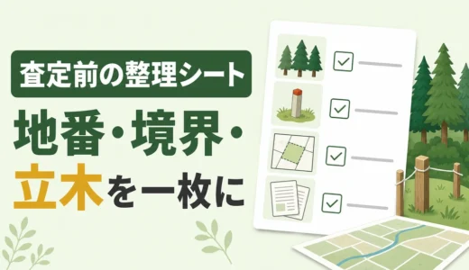 山林売却の情報整理シートの作り方｜査定前に書く項目と必要書類