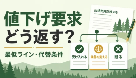 山林売却で値下げ要求されたら？断り方と妥協ライン