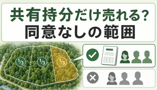 山林の共有持分だけを売却・処分する方法｜同意なしでできることと限界