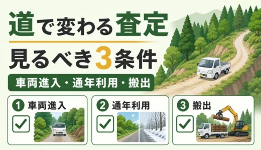 山林査定は道で変わる？林道・作業道と価格差の見方