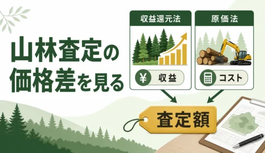 山林査定は収益還元法と原価法でどう変わる？価格差の見方