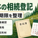 山林の相続登記の期限と確認先を整理した図解